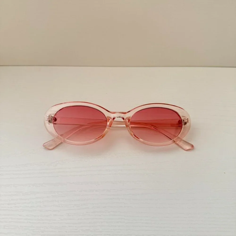 vintage unique retro style pink cute round sunglasses
